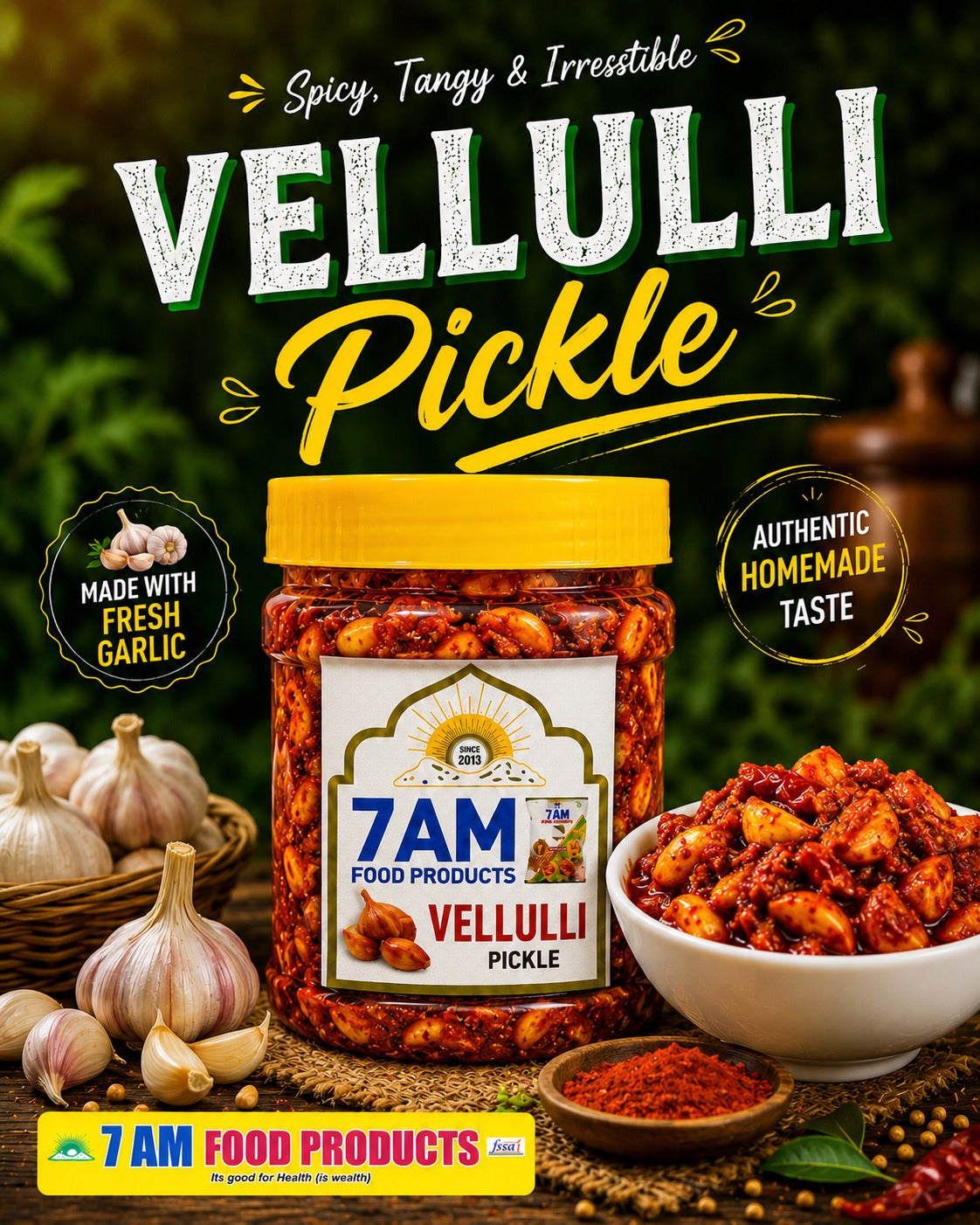 7 AM Food Products Velluli Garlic Pickle