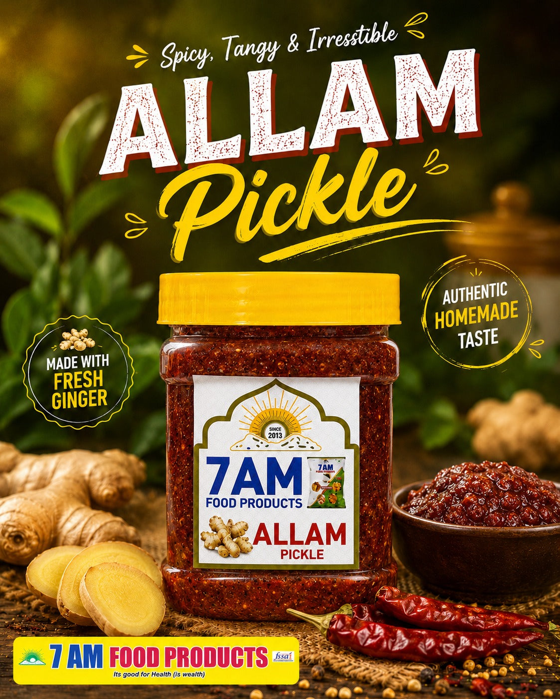 7 AM Food Products Allam Ginger Pickle