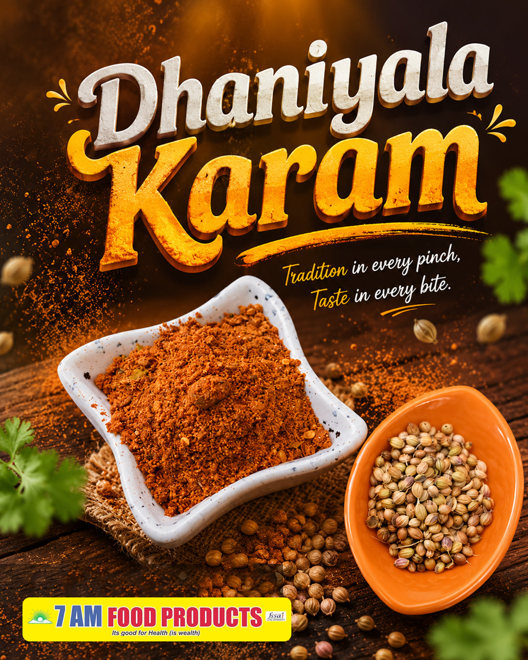 7 AM Food Products Dhaniyala Coriander Karam