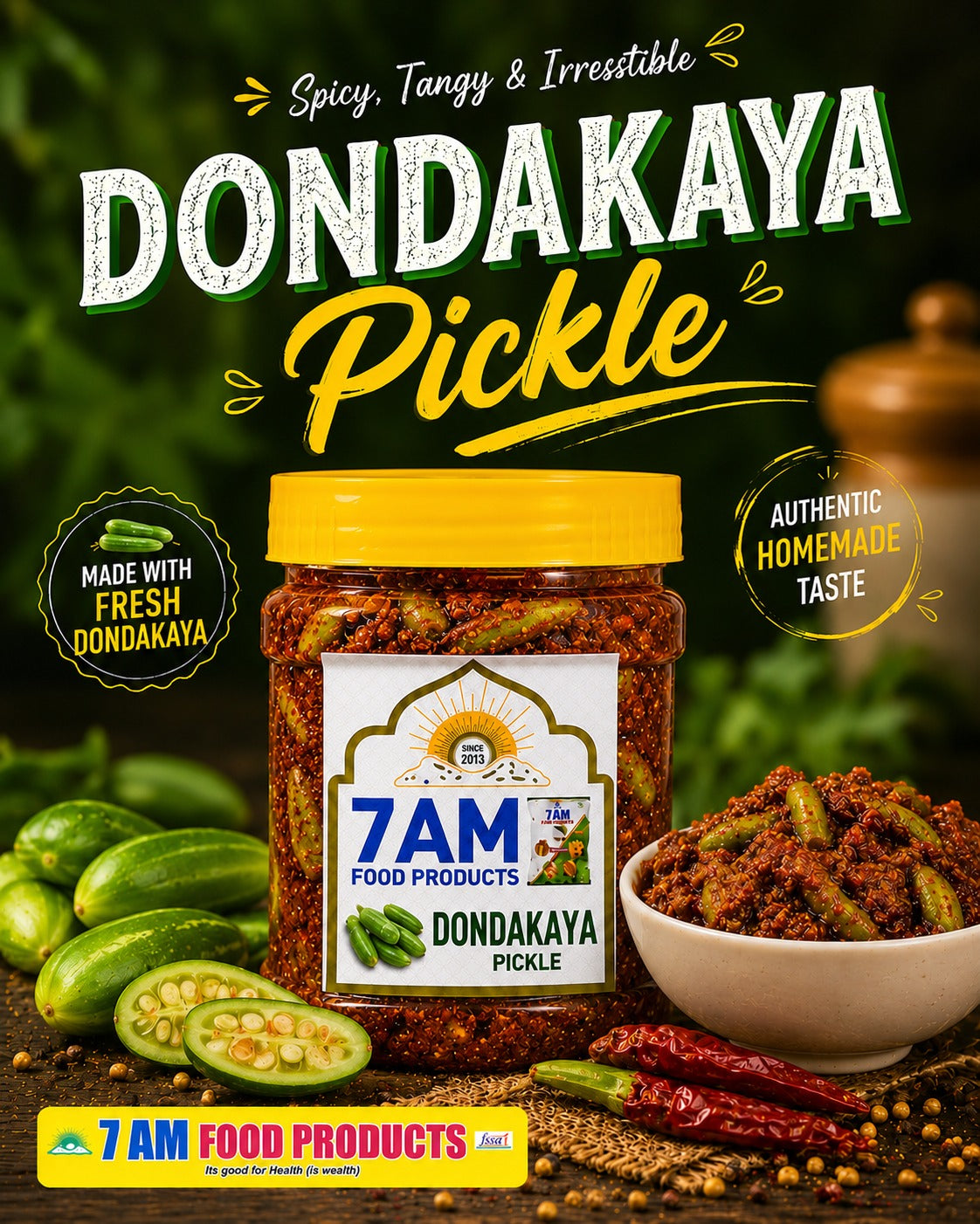 7 AM Food Products Dondakaya Ivy Gourd Pickle