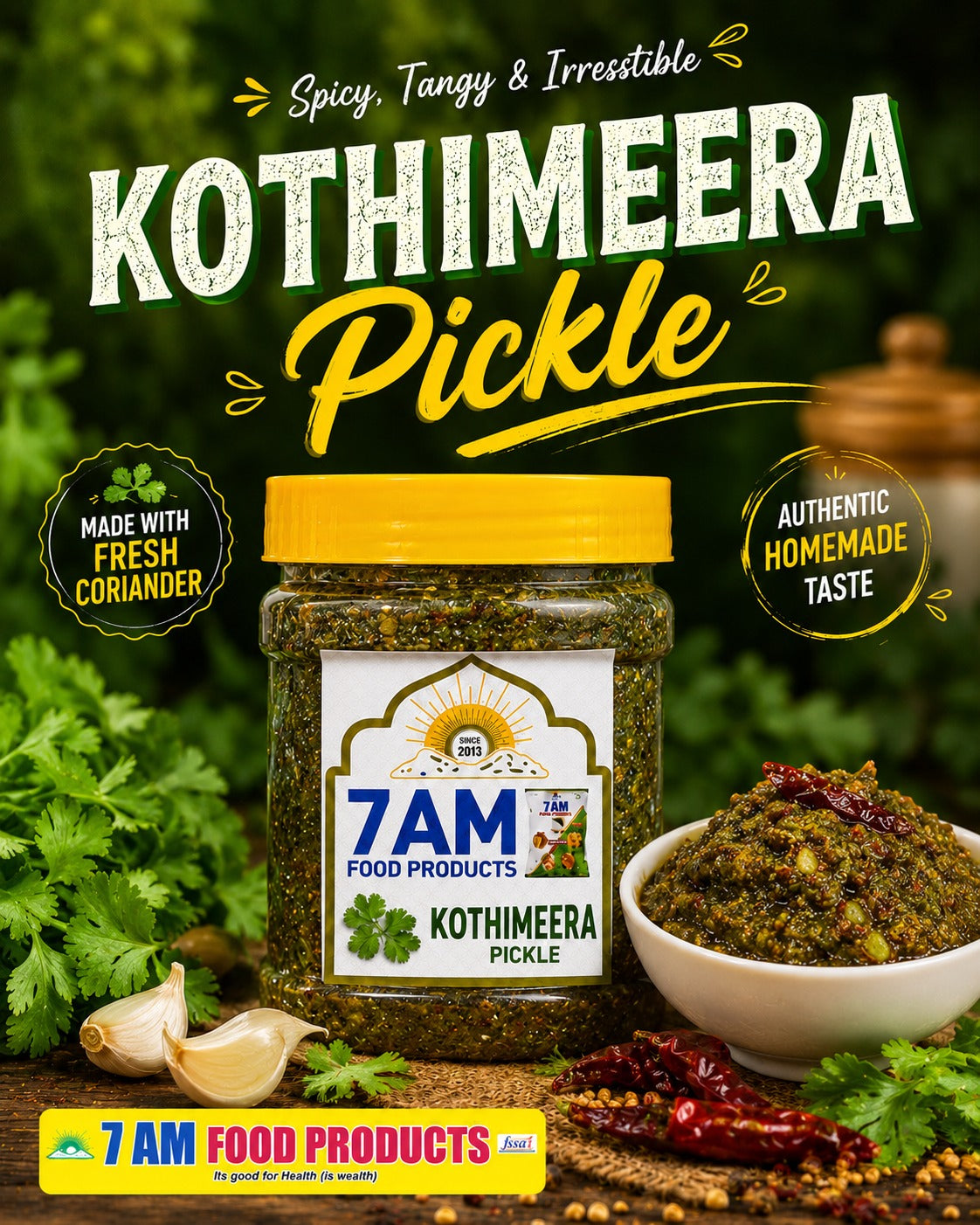 7 AM Food Products Kothimira Coriander Pickle