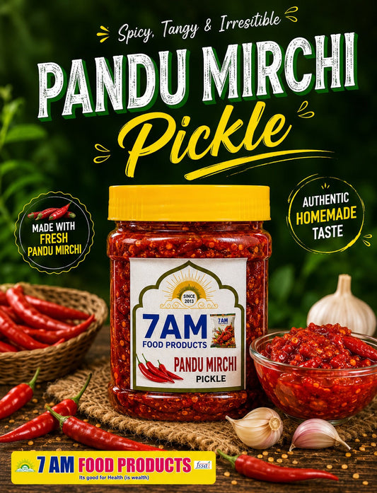 7 AM Food Products Pandumirchi Red Chilli Pickle