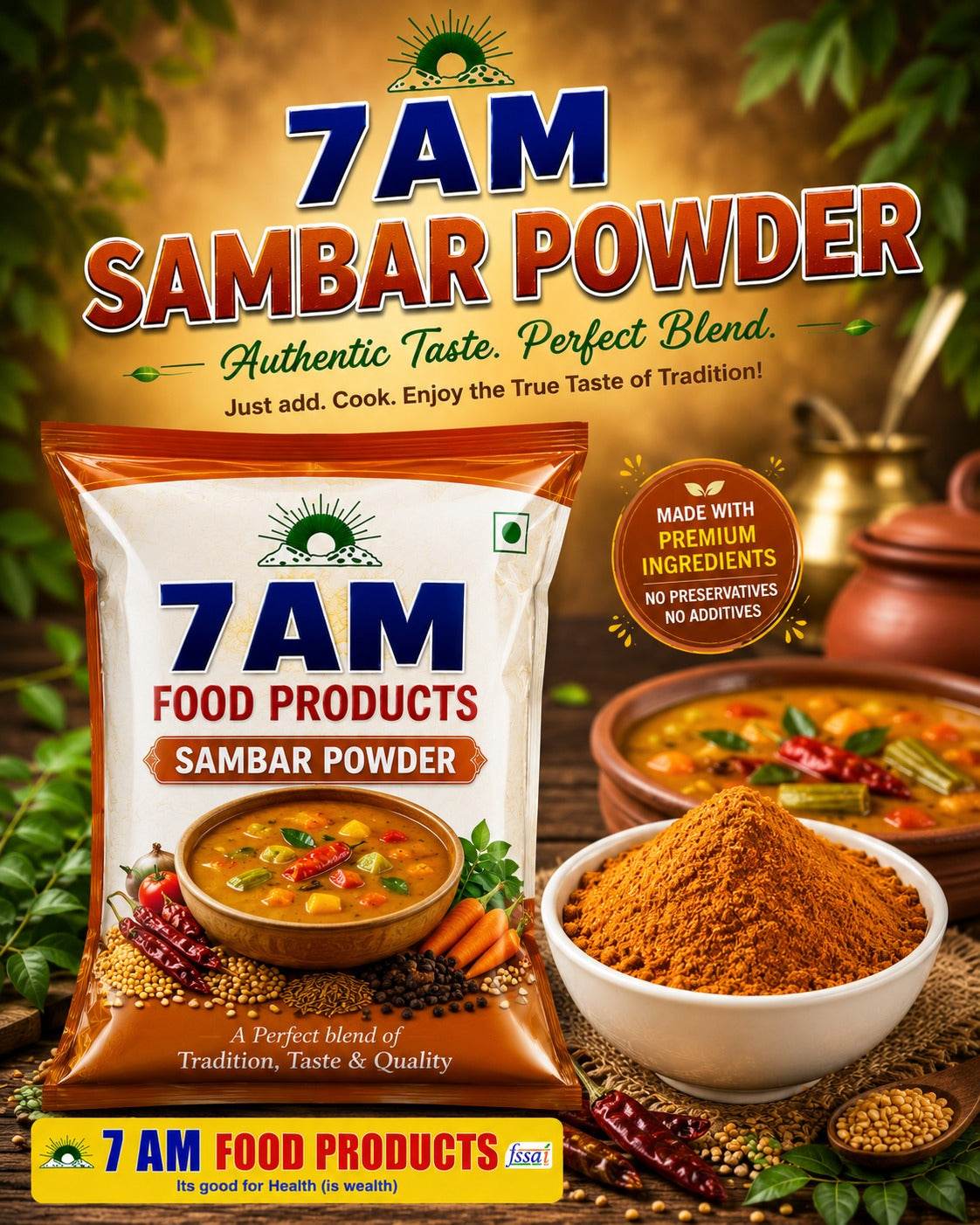 7 AM Food Products Sambar Powder