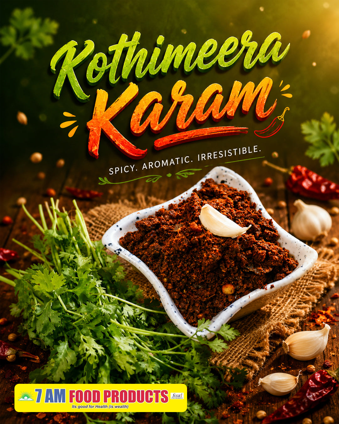 7 AM Food Products Kothimeera Coriander Karam
